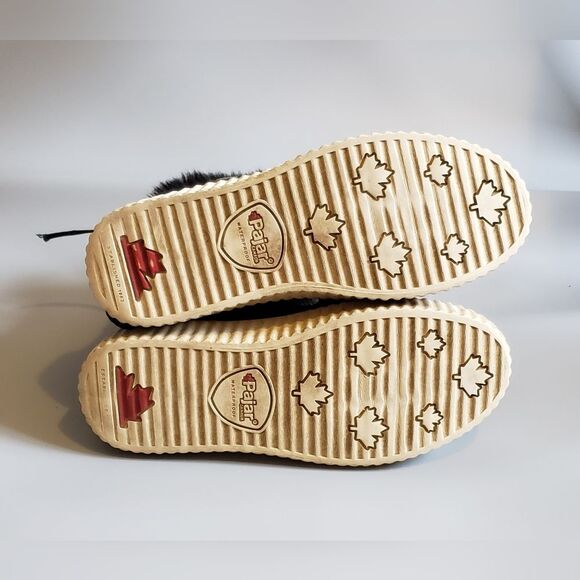 Pajar Women's Short Black Leather Winter Boots Size 37 - Picture 9 of 14